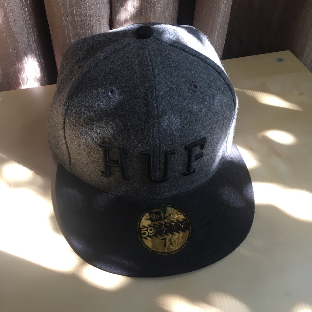 HUF Grey 59FIFTY 7 1/4 Fitted Hat